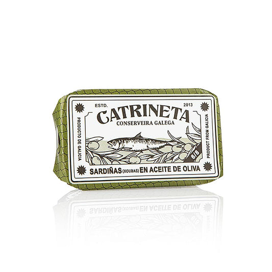 Sardiner, XOUBAS, hele, i olivenolie, Catrineta, 81 g