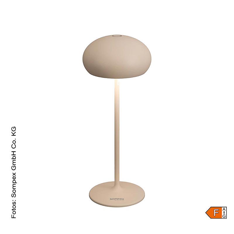 Bordlampe "PEBBLE", med batteri, 23x9,2 cm, 1 St