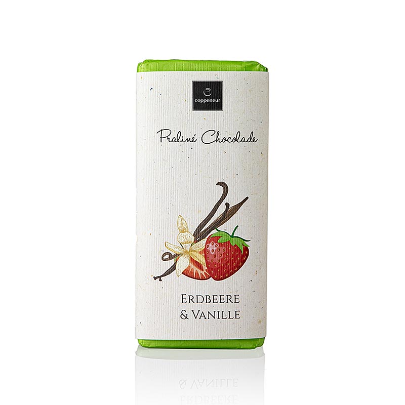 Coppeneur, chokoladetablet med jordbær og vanilje, 75 g