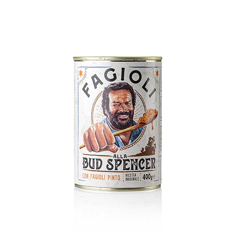 Fagioli alla Bud Spencer Original, borlotti-bønner i tomatsauce og bacon, 400 g