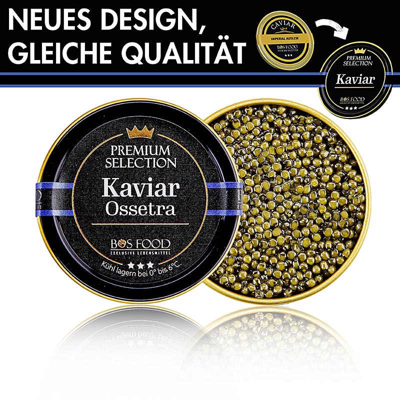 CHEF FOOD Premium Selection - Ossetra (gueldenstaedtii), akvakultur, uden konser, 50 g