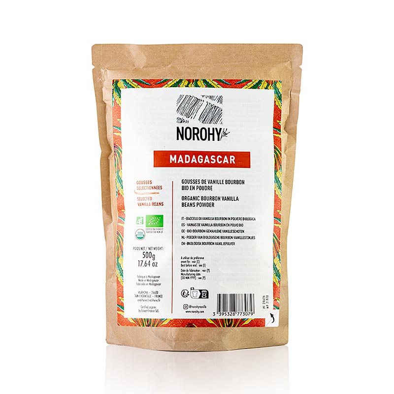 Norohy – Vaniljestangspulver fra Madagaskar, økologisk, 500 g