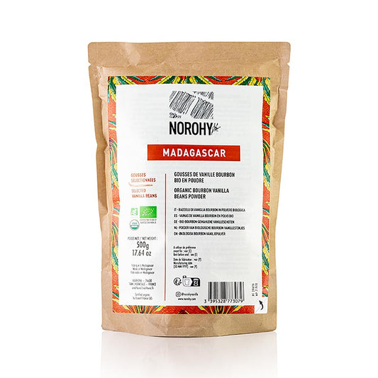 Norohy – Vaniljestangspulver fra Madagaskar, økologisk, 500 g