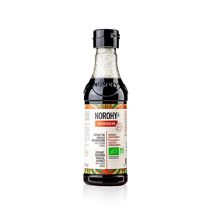 Norohy - Vaniljeekstrakt fra Madagaskar, med frø, økologisk, 225 ml