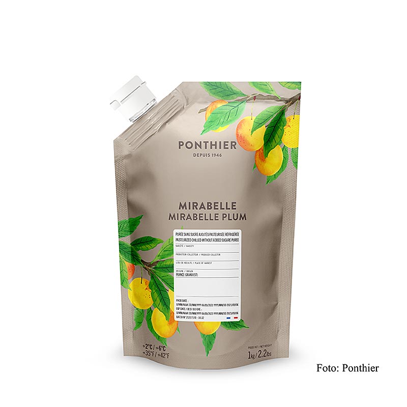 Ponthier mirabelpuré, fra Lorraine, uden sukker, 1 kg