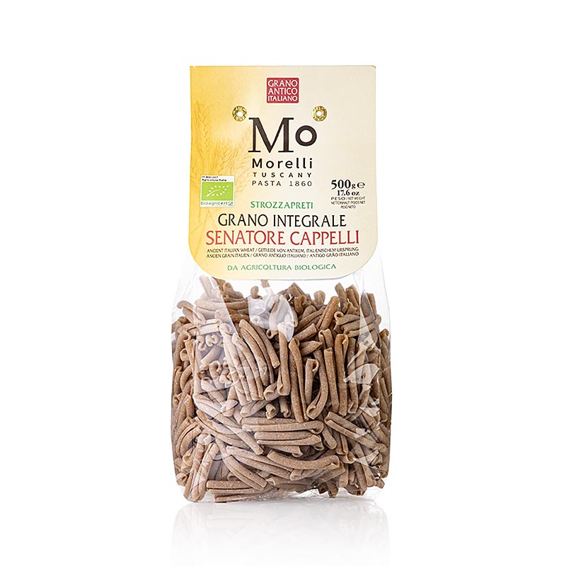 Nudeln Integrali Strozzapreti Senatore, fuldkornspasta, Morelli 1860, økologisk, 500 g