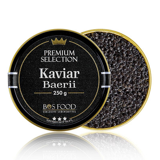 CHEF FOOD Premium Selection - Baerii-kaviar (baerii), akvakultur, uden konserver, 250 g
