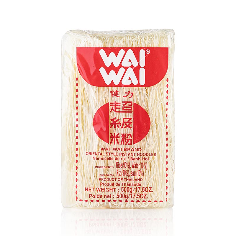 Risvermicelli-nudler, fine, 0,5 mm, Wai Wai, 500 g