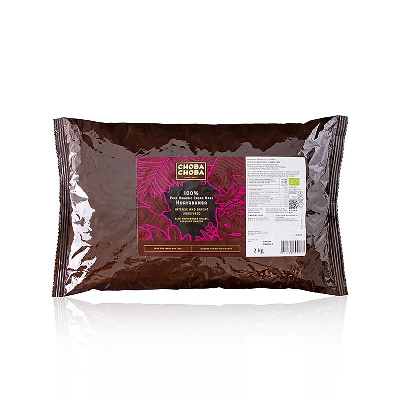 Huayabamba, 100 % kakaomasse, callets, Choba Choba, økologisk, 2 kg