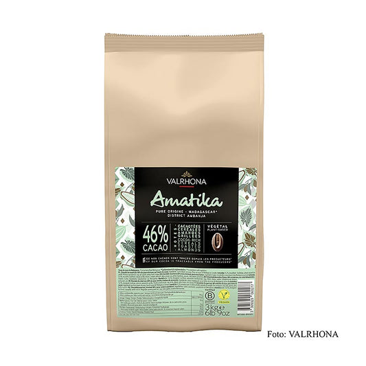 Valrhona AMATIKA, VEGANSK mørk couverture, 46 % kakao (51470), 3 kg