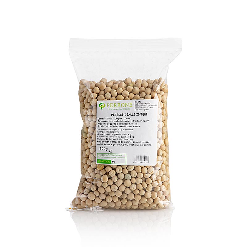 Gule ærter, hele, tørrede, Perrone, Italien, 500 g