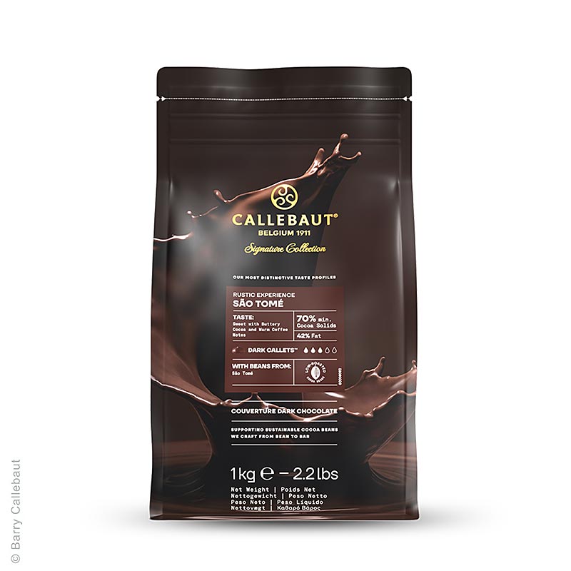 Signature Collection mørk chokolade São Tomé, 70 %, callets, Callebaut (CHD-Q1RU