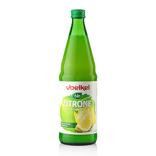 Voelkel – citronsaft, 100 % direktepresset, usødet, økologisk og vegansk, 750 ml