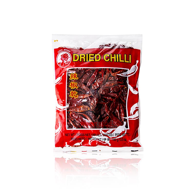 Chilifrugter, røde, tørrede, hele, COCK, 100 g