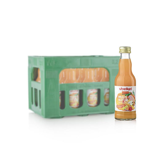 Voelkel Multi Natur flerfrugtsaft, økologisk og vegansk, 2,4 l, 12 x 200 ml