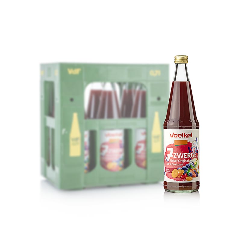 Voelkel 7 Zwerge Vores originale multifrugtsaft, økologisk vegansk OG, 4,2 l