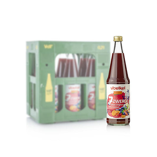 Voelkel 7 Zwerge Vores originale multifrugtsaft, økologisk vegansk OG, 4,2 l
