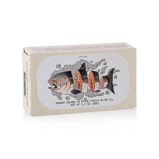 Røget laksfilet i ekstra jomfruolivenolie, Jose Gourmet, 90 g