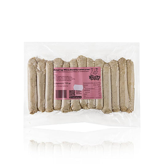 The Raging Pig Company – Mini Rostbratwurst (vegansk), 720 g, 24 stk.